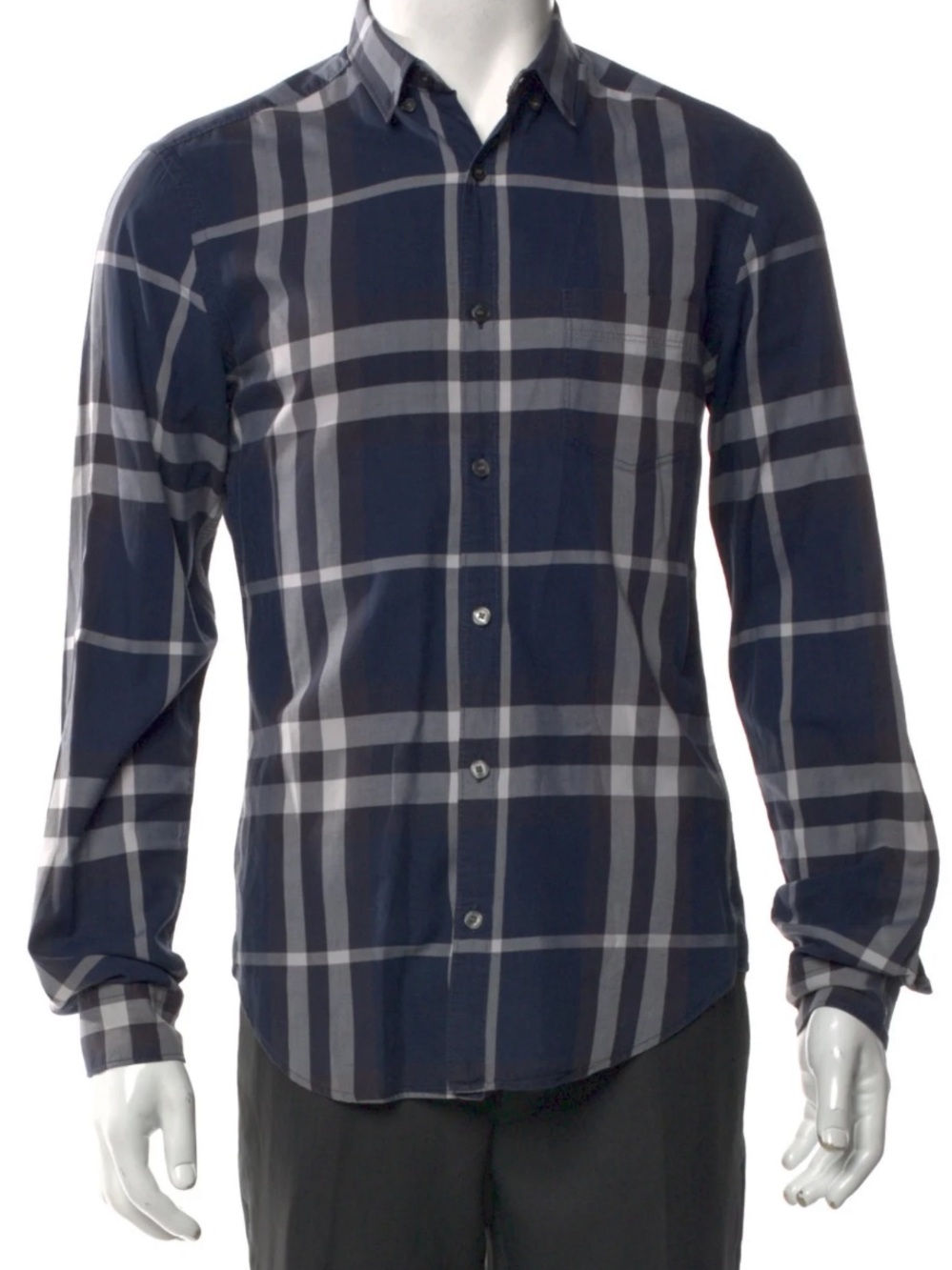 Men's Burberry Plaid Button-Down Shirt
